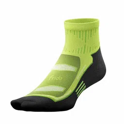 Frido Unisex Neon Green Medium Active Quarter Length Socks-image-73