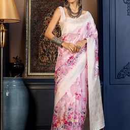 Anouk Floral Zari Saree-image-9