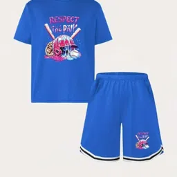 YK Girls Printed Round Neck T-Shirt With Shorts-image-71