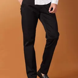 V-Mart Men Solid Slim Fit Mid-Rise Trousers-image-98