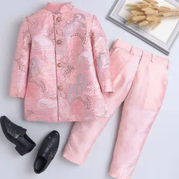 Jeetethnics Boys Floral Embroidered Regular Kurta with Pyjamas-46