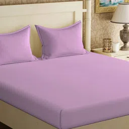 Myntra Elegant Homes Purple 300 TC King Bedsheet Set 2.5 m x 2.25 m-image-61