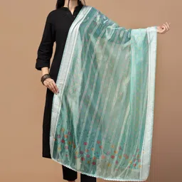 Kaizen TEXO FAB Ethnic Motifs Printed Organza Dupatta-picture-16