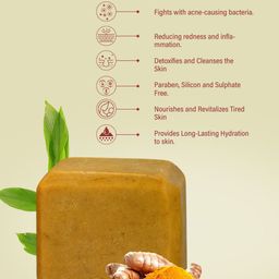 VEDPURAN Chandan Haldi Soap With Cocoa Butter - 140 g image 3