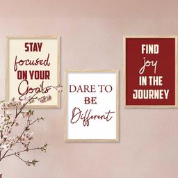 WALLLANE Brown 3Pc Wood Abstract Wall Paintings-image-6