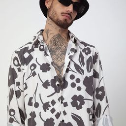 VASTRADO Men Classic Fit Spread Collar Floral Printed Casual Shirt-picture-25