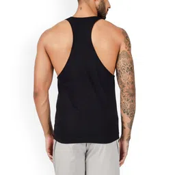 BLUEFICUS Printed Pure Cotton Round Neck Gym Vest A_103-M-PUSH-SANDO-BLACK-M image 4