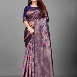KALINI Woven Design Zari Pure Silk Kanjeevaram Saree-image-75