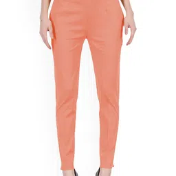 MIXFIT Women Slim Fit Mid-Rise Cotton Trousers-picture-40