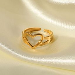 Designs & You Gold-Plated Anti-Tarnish Finger Ring-image-92