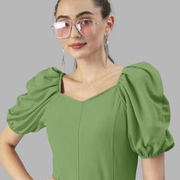 Dream Beauty Fashion Women Solid Sweetheart Neck Puff Sleeve Regular Top-image-84