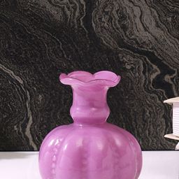 TAYHAA Purple Ruffled Glass FlowerVases-image-1