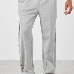 Styli Men Pure Cotton Relaxed Fit Piping & Popper Mid Rise Joggers-image-40