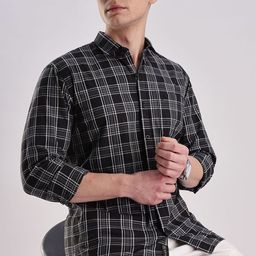 BS BLUE SQUAD Men Slim Fit Opaque Checked Casual Shirt-image-81