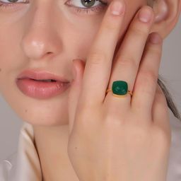 Dua Green Brass Finger Ring-image-90