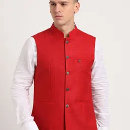 Turtle Woven Nehru Jacket-43