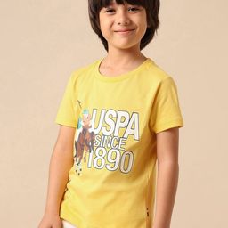 u.s. polo assn. kids Uspa Kids Boys Graphic Brand Printed Regular Fit Cotton T-shirt-picture-42