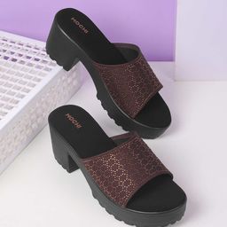 Mochi Embellished Block Mules-50