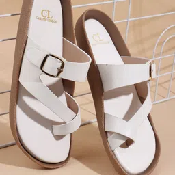 Carlton London Women Open Toe Flats with Buckles Detail-picture-14