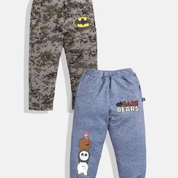 YK X Minute Mirth Boys Pack Of 2 Printed Track Pants & Joggers-image-67