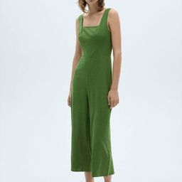 MANGO Square Neck Culotte Jumpsuit-15