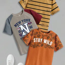 CODEZ Boys 3 Pure Cotton T-shirt-image-77