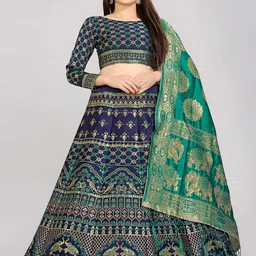 DIVASTRI Semi-Stitched Lehenga & Unstitched Blouse With Dupatta-20