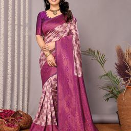 AVANTIKA FASHION Ethnic Motifs Woven Design Zari Pure Silk Banarasi Saree-image-19