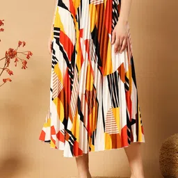 LookShine Printed A-Line Midi Skirts-picture-2
