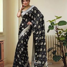 Moda Rapido Woven Design Zari Silk Blend Banarasi Saree-29