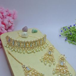 VATSALYA creation Women White Jewellery Set-image-16