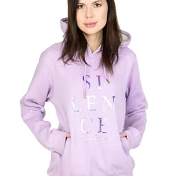 Cheribell Women Printed Hooded Sweatshirt-image-14