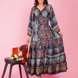 Boholyfe Bohemian Print A-Line Maxi Dress-image-16