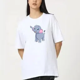 SALUJA FABRICS Women Printed Drop-Shoulder Sleeves Applique T-shirt-image-43