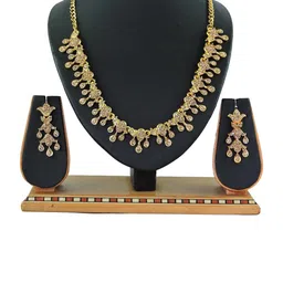 VATSALYA creation Alloy Gold Color Artificial Stones Jewellery Set-image-88