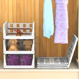 Aura White Set of 6 Reusable Drawer Organiser Organisers image 2