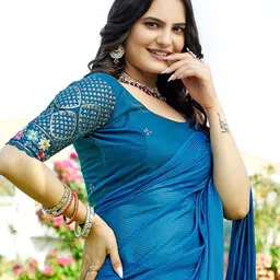 K 5 Fashion Pure Chiffon Saree image 3