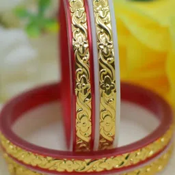 Sattik Set Of 4 Multi Plastic Bangles-picture-39