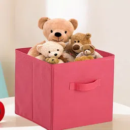 Kuber Industries Pink 4 Pieces Multi-Utility Square Shape Storage Organisers-image-9