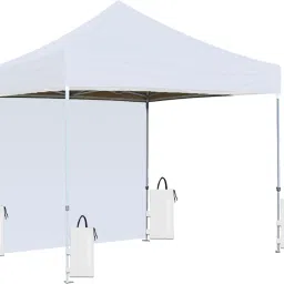 Portable Foldable Gazebo Tent Display-6.5X6.5 ft Black Fabric Gazebo Tent - For 5 person-image-38