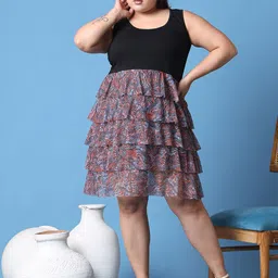 theRebelinme Women Printed Plus Size Layered Midi Dress-image-83