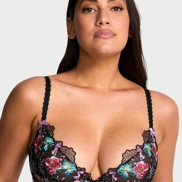 Victoria's Secret Floral Medium Coverage Underwired Non Padded T-Shirt Bra-picture-32