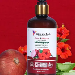 SUGER AND SMILE Onion and Hibiscus Anti Hairfall Shampoo For Smooth & Silky Hair - 300 ml-36