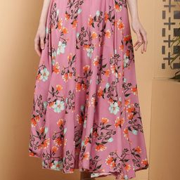 Raabta Fashion Printed A-Line Maxi Skirt-image-88