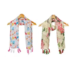 StoleVilla Women Pack Of 2 Printed Chiffon Stole-image-50