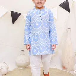 Ka-mee Boys Ethnic Motifs Printed Regular Pure Cotton Kurta with Pyjamas-picture-52