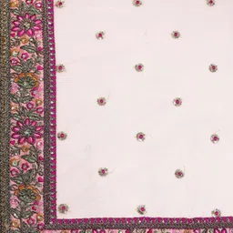 FABPIXEL Embroidered Thread Work Semi-Stitched Lehenga & Unstitched Blouse With Dupatta image 5