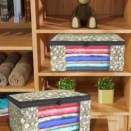 Kuber Industries Black Set of 6 Regular Drawer Organiser Organisers-4
