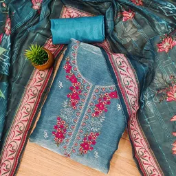 SAINOOR Embroidered Unstitched Dress Material-image-23