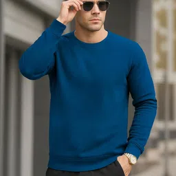 BEING WANTED Men Tel Long Sleeves Cotton Round Neck Sweatshirts-picture-35